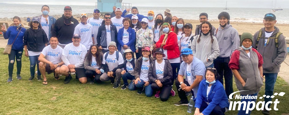 Employees volunteering through Nordson Impact